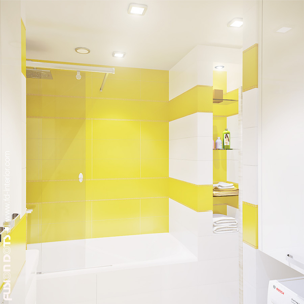 ванная комната в желтом цвете